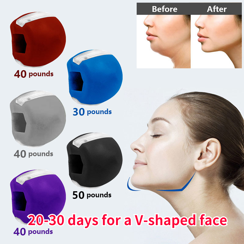 Best of V-shaped Face Shape Train Food-grade Silica Gel Jaw Exercise Line Ball Muscle Trainin Fitness Ball Neck Face Toning Face Lift Reviews & Tips