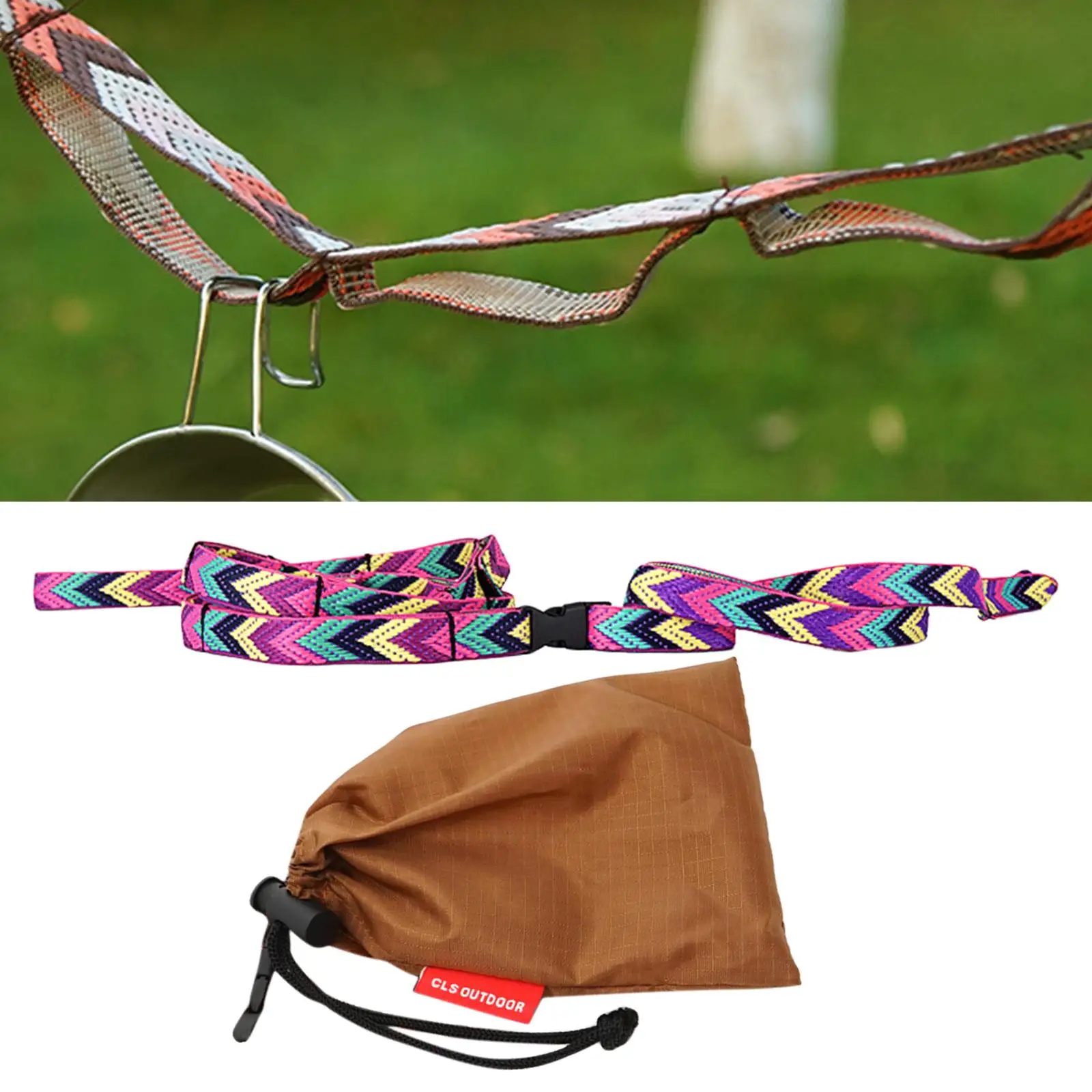 Camping Organiser Hanging Gear Tent Rope Storage Strap Accessories