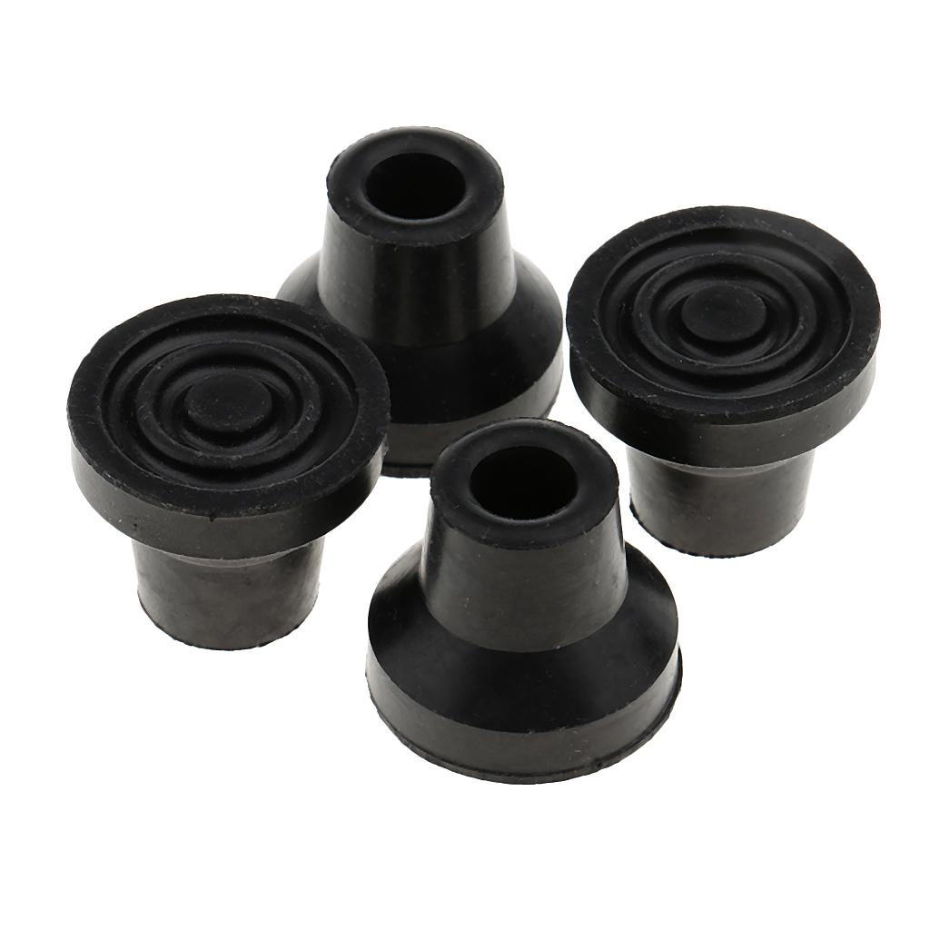 Description Picture 3 of item4 Pieces 13mm Durable Rubber Anti-Slid Heavy Duty Canes Replacement Tips for Crutches End Black