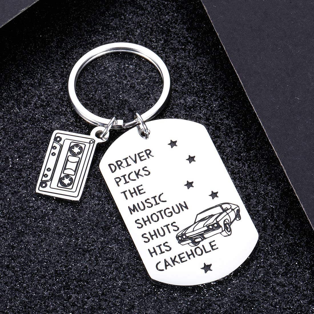 Lustige Musik Liebhaber Keychain Geschenk Brother Sohn Geburtstag Graduierung TV Zeigen Waren Geschenke für Musiker Trucker Neue Fahrer Picks – Detail 4