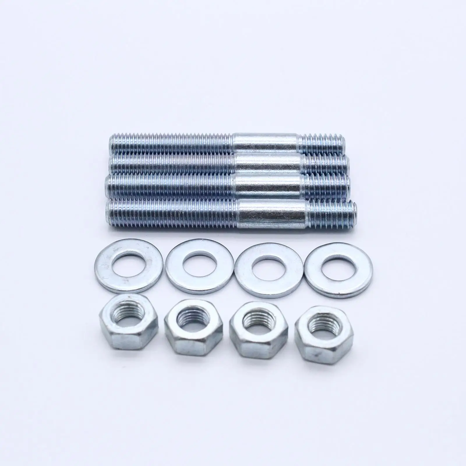4 Pieces Carburetor Studs Set 5/16in x 2-1/2in Replaces Bolts Nuts Iron Washers Parts