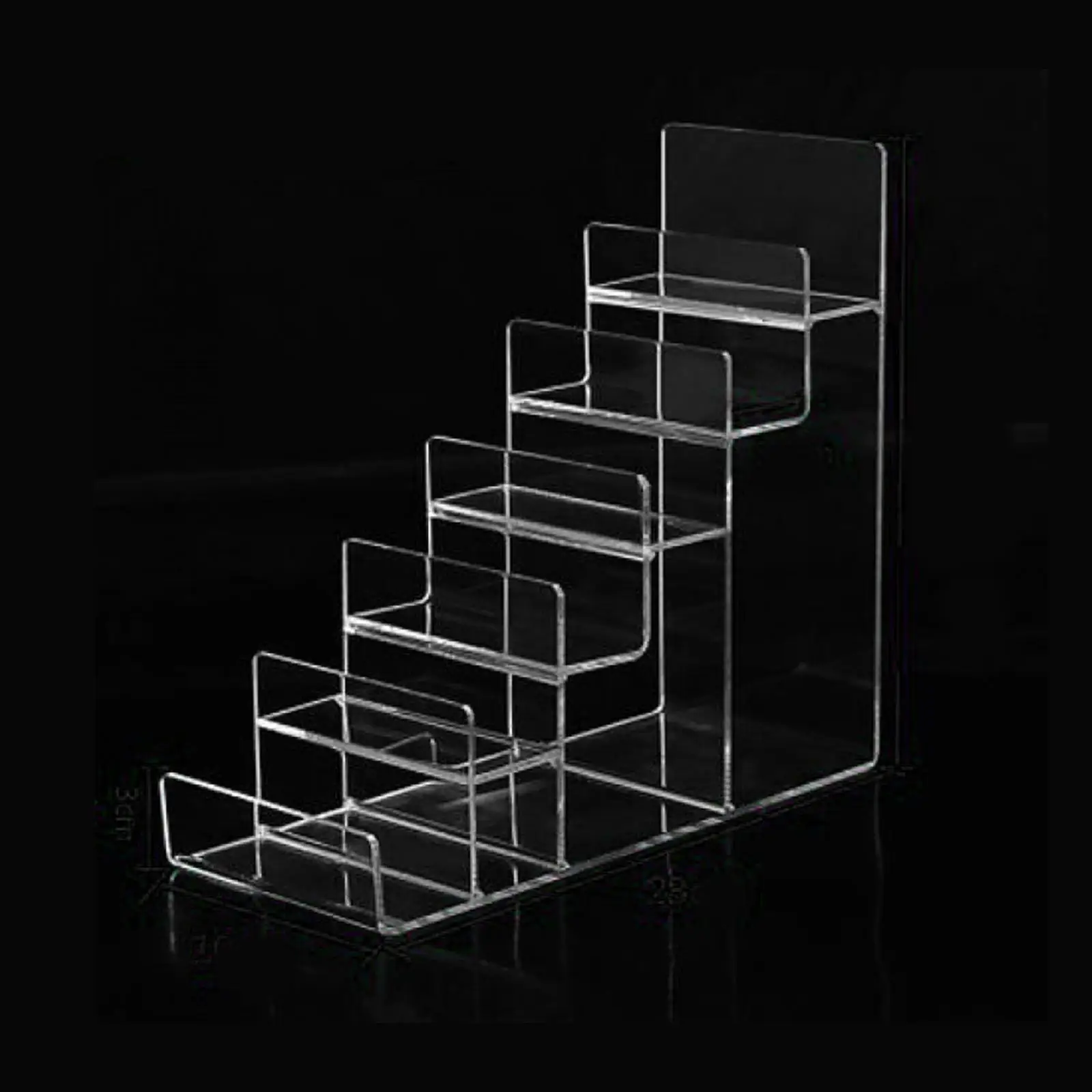 Transparent Acrylic Jewelry Display Riser Shelf,Multilayer Reveal  Showcase Fixtures for Retail/ Figures Glasses Cosmetic