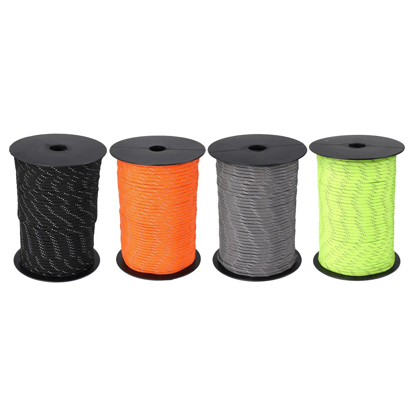 328ft Reflective Paracord Parachute Cord 7 Strand Rope Guyline for Camping Survival