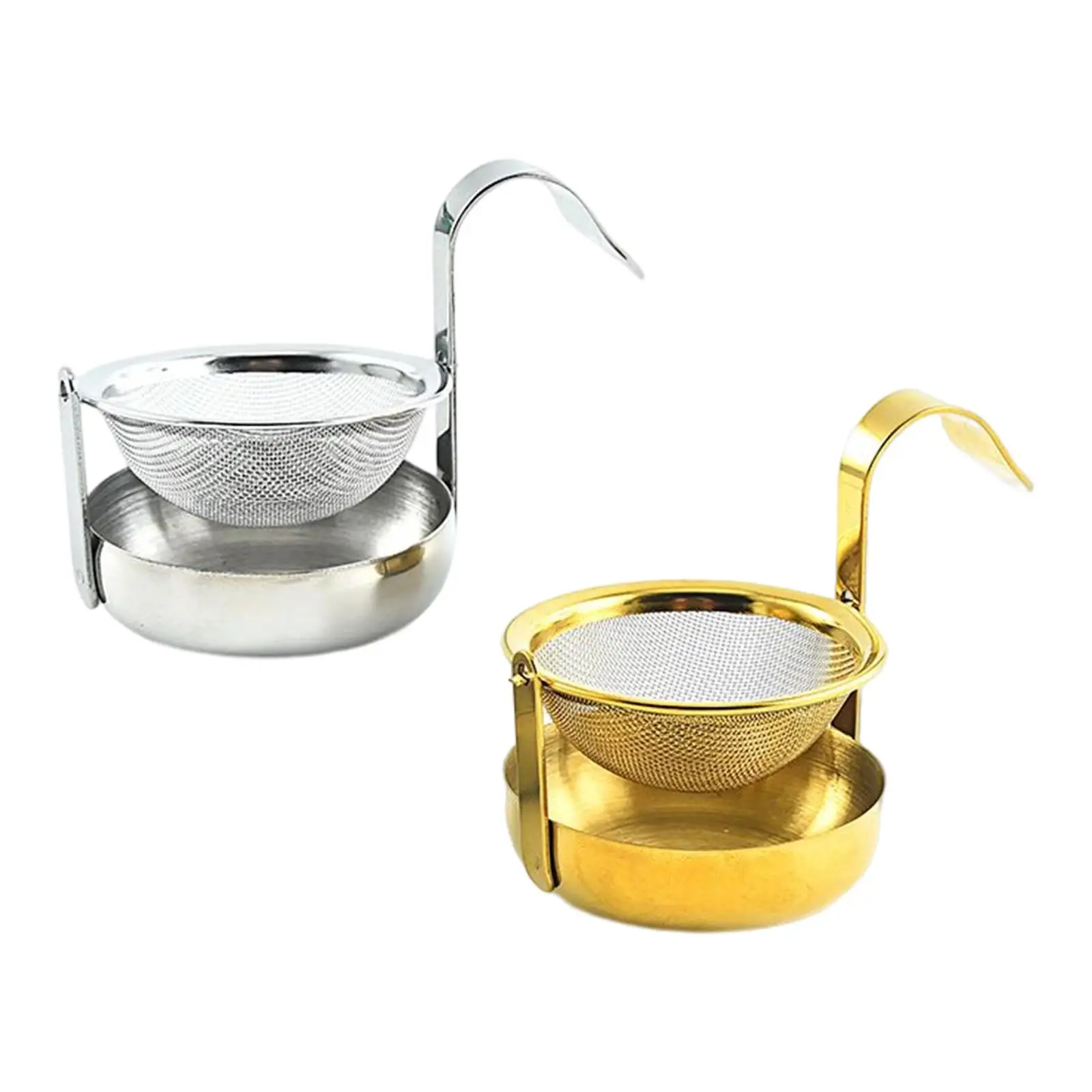 360 Rotatable Tea Strainer with Handle Portable 304 Stainless Steel Tea Accessories Reusable Teaware for Party Cafe kitchen