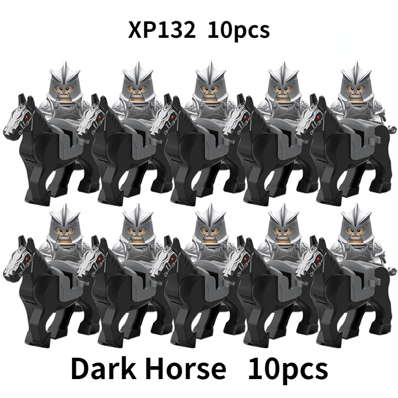 KT1046 SET 10 Stück/Koruit Mittelalterliche Ritter Rohan Uruk-hai Elfen Gondor Krieger Zwerg Bausteine Spielzeug – Detail 6