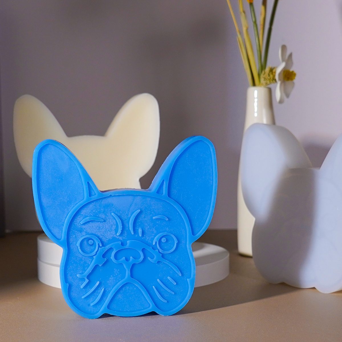 Description Picture 5 of itemFrench Bulldog Shape Candle Silicone Mould Animal Dog Handmade Soap Resin Making Puppy Chocolate Cake Ice Cream Decor Gifts