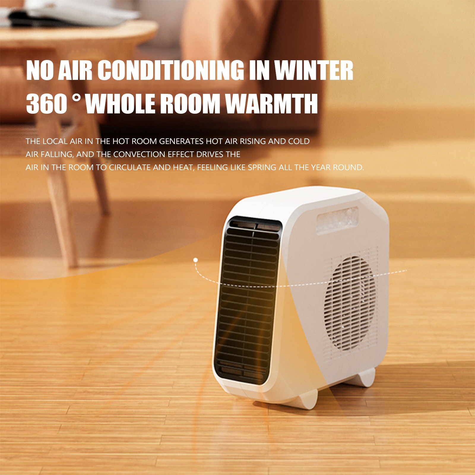 La Couleur Rouge Ventilateur Chauffant Portable 400W, Petit Format