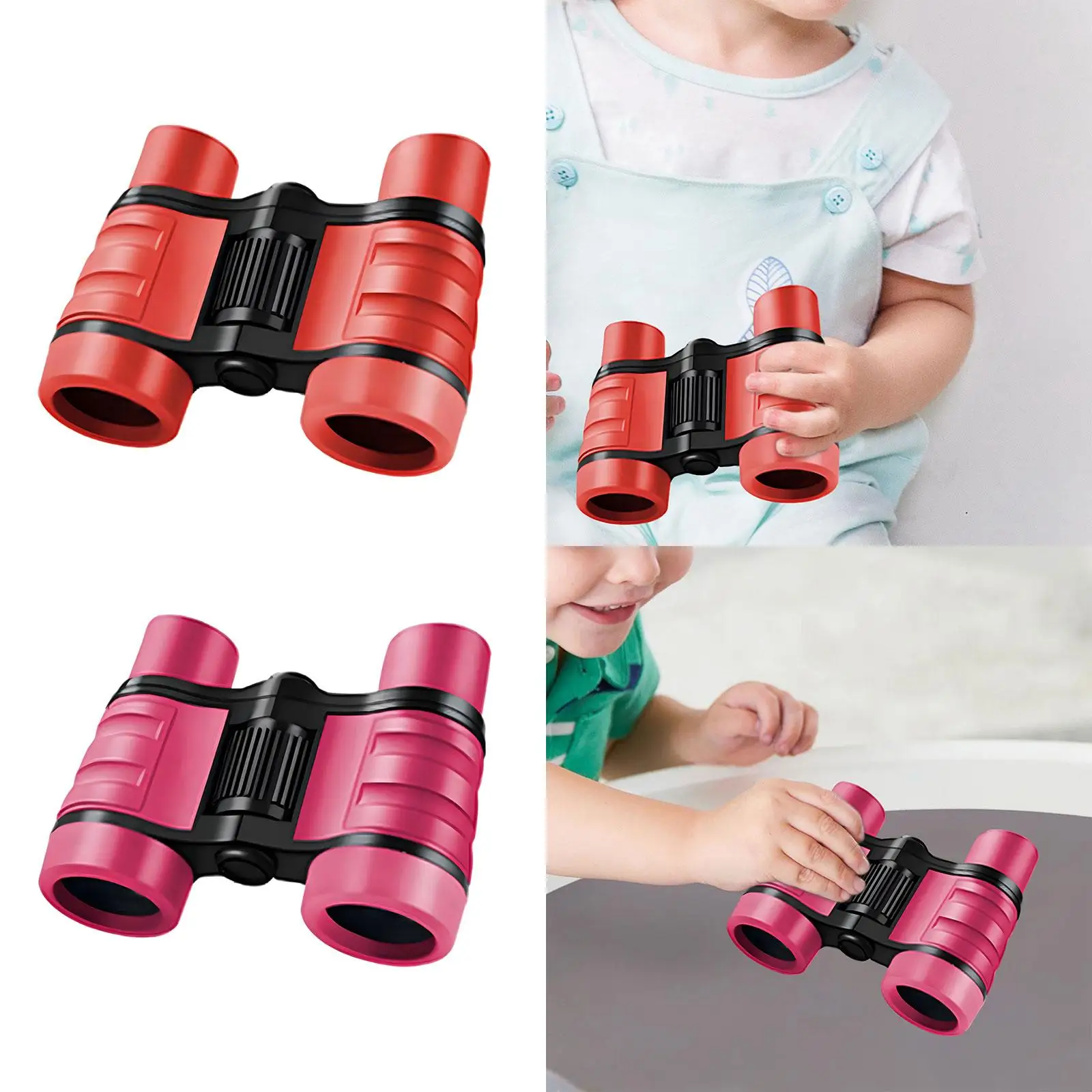 Kids Binoculars Children Magnification Toy 4x30 Jungle Binoculars Toy for Birthday Exploration Outdoor Activities