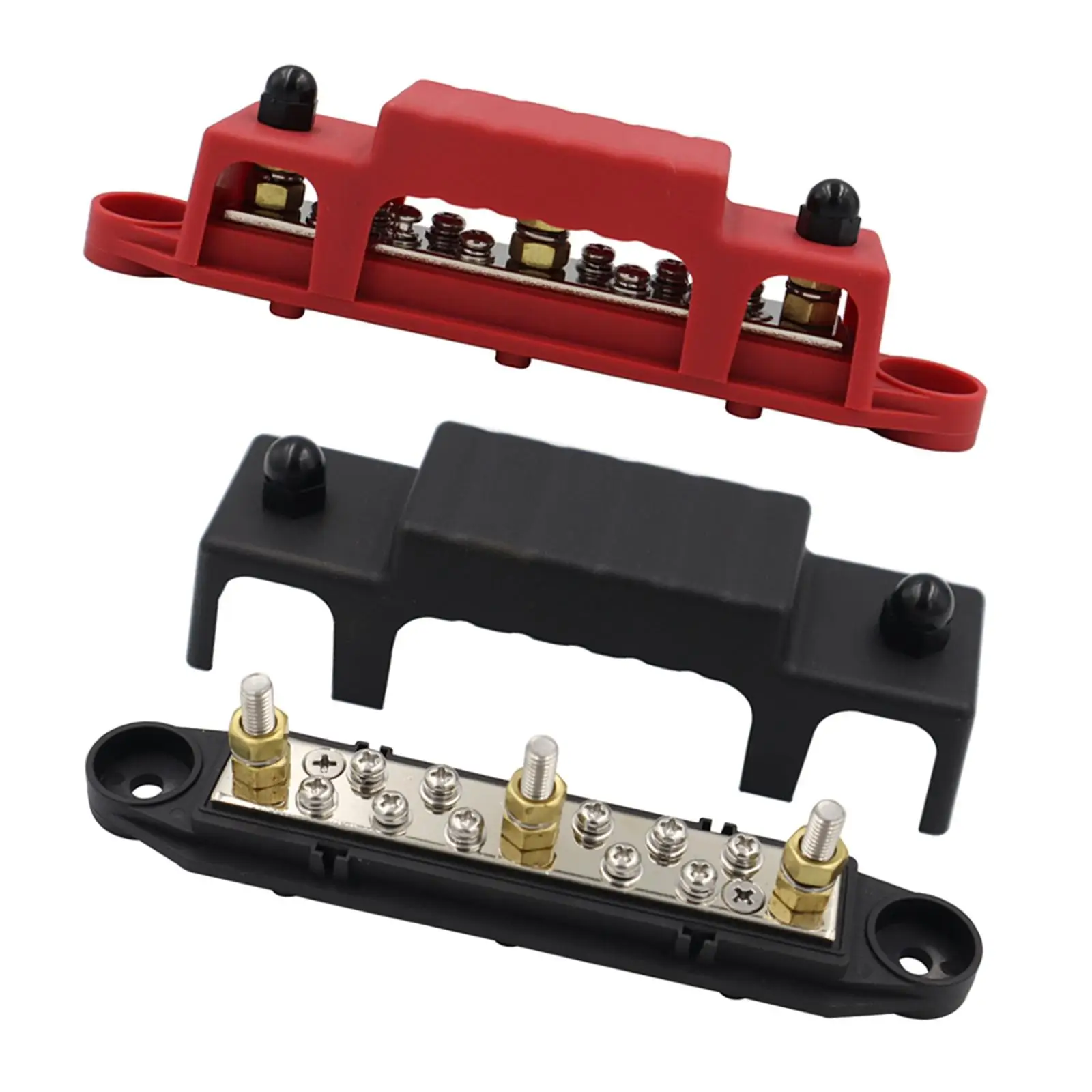 10 Point Power Distribution Block 150A Rated with M6 Nuts Busbar for Yachts