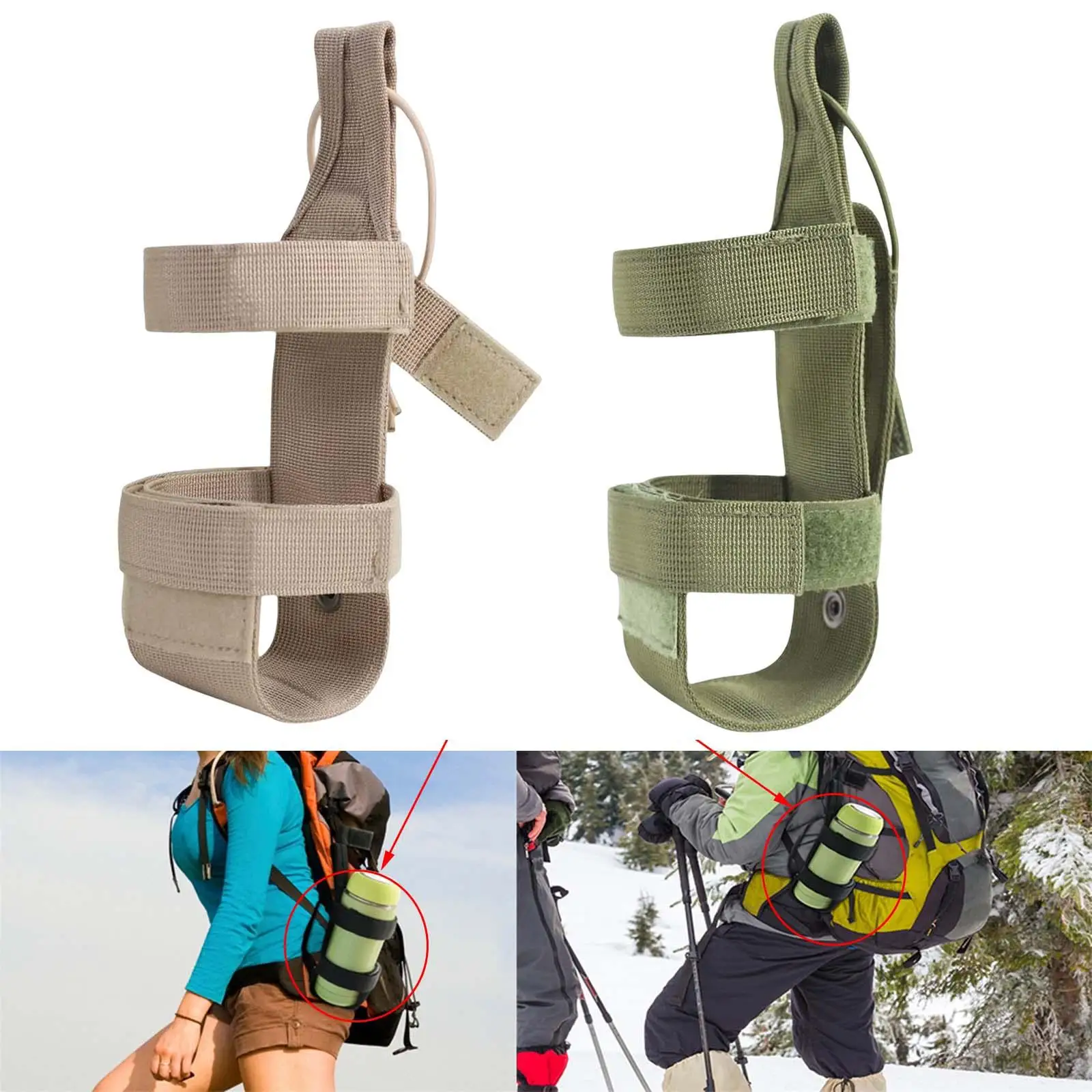Durable Water Bottle Holder Hydration Carrier Belt Holder Kettle Carrying Bag Pouch for Cycling Hunting Outdoor Camping Sports