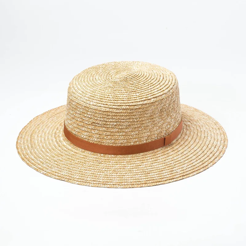 chapéus de palha senhoras de borda larga fita chapéus de sol atacado