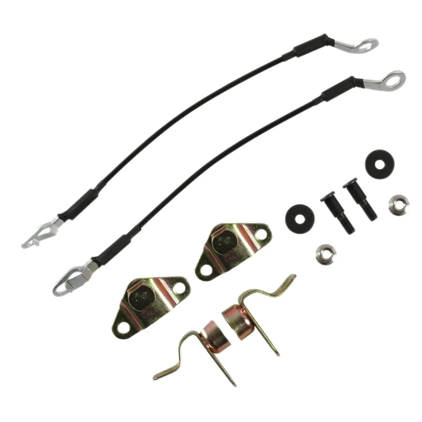 Tailgate Hinges Cables Kit 4 Hinges 2 Cables Bolts Pull Cord Repair Kit Fits for GMC Sierra 1500 2500 3500 HD 88980510 11570162