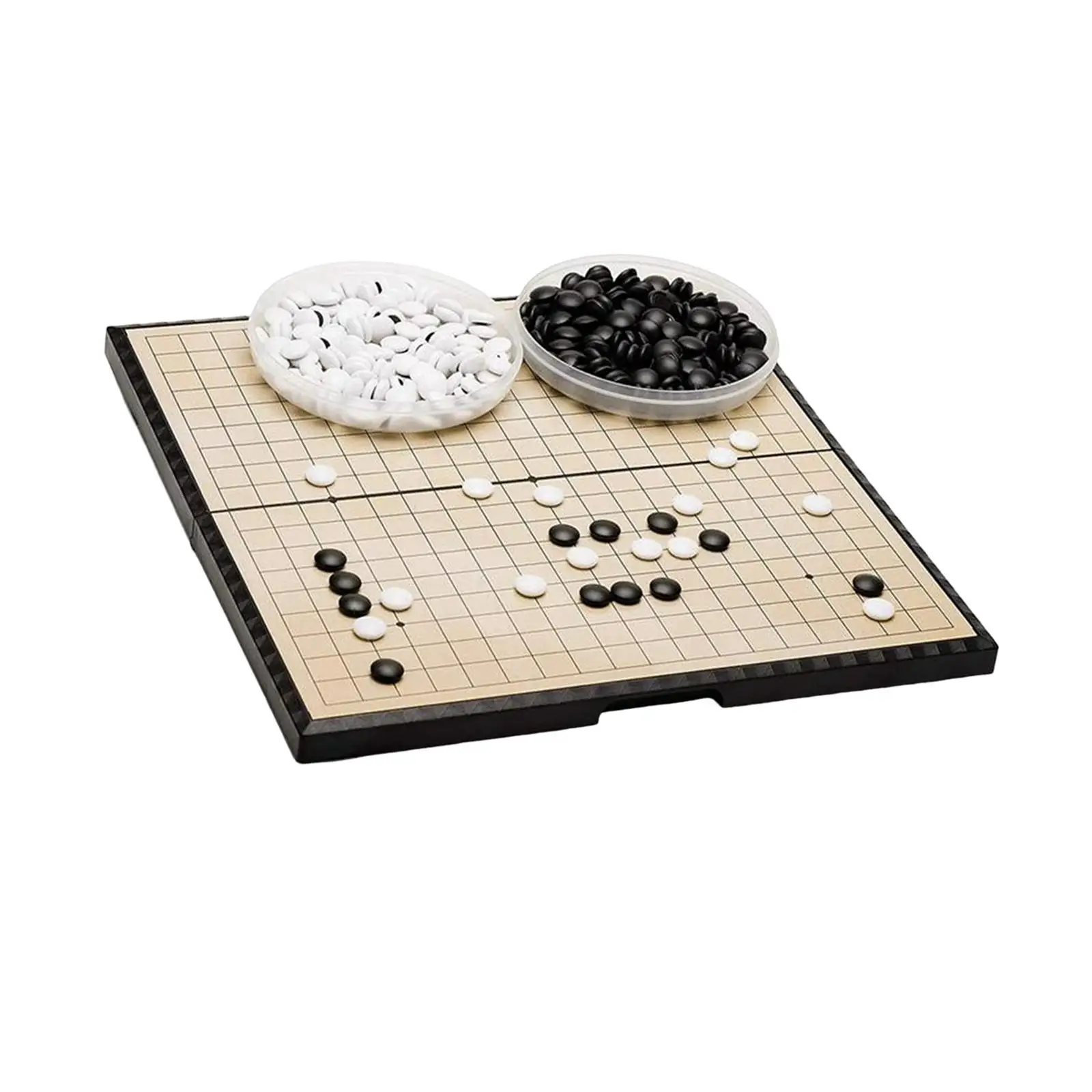 Traditional Magnetic Gone Game KIt Chess Board Magnetic Convex Stone Durable for Family Children Travel Game Educational Toy