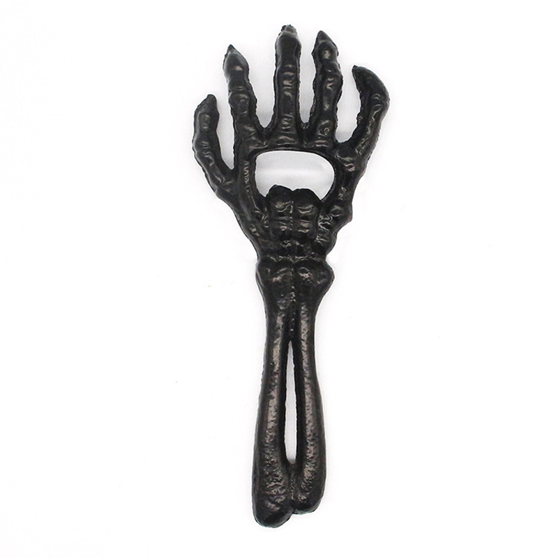 Description Picture 2 of itemDobeli 7.2'' Cast Iron Skeleton Hand Bottle Opener Ghost Festival Metal Metacarpal Bone Finger Beverage Beer Cover Opening Tool