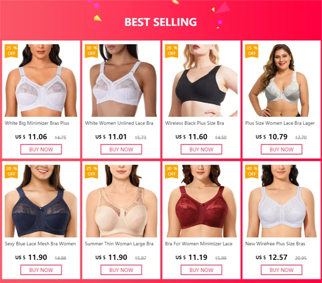 Women's Cotton Full Coverage Wirefree Non-padded Lace Plus Size Bra 50DD 