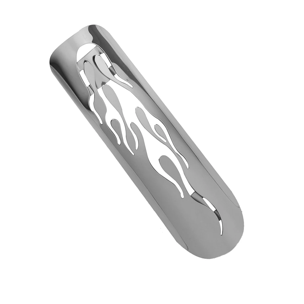 Flame Chrome Exhaust Pipe Heat Cover For