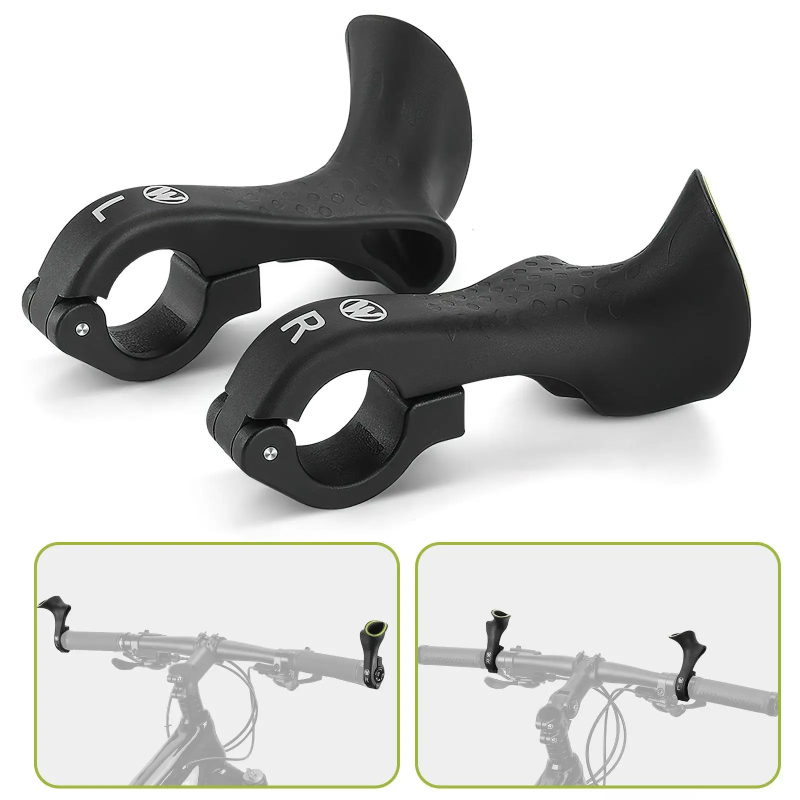 Mountain Bike Handlebar Ends Reduces Wrist Fatigue 2Pcs Bike Handlebar Grips