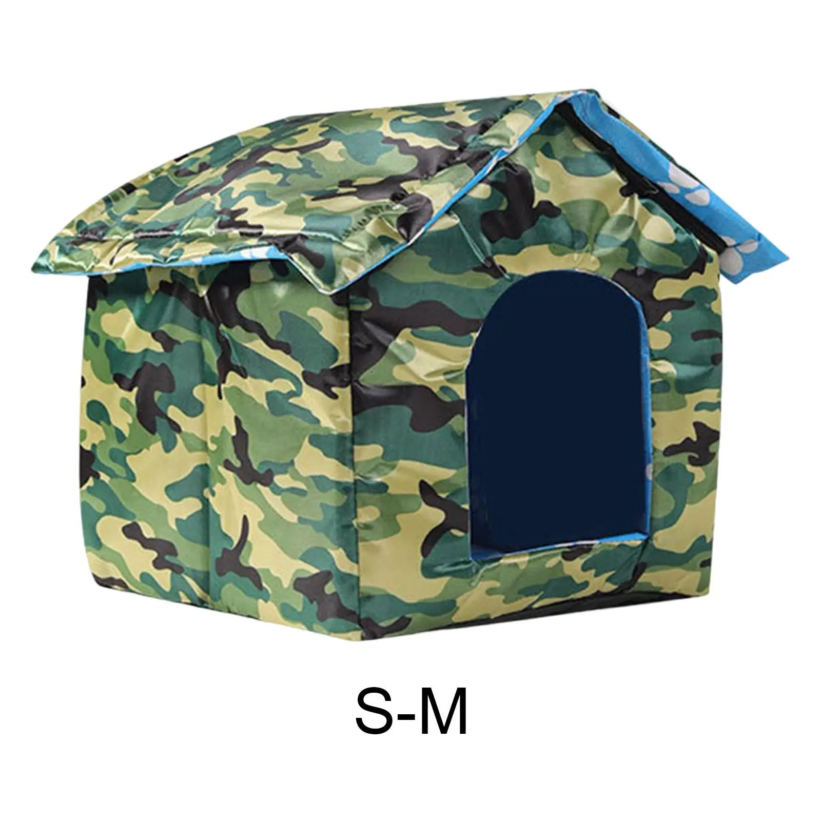 Outdoor Feral Dog House Pet House Oxford Cloth Indoor Outdoor Winter Nest Thickened Weatherproof Pet Supplies Stray Cats Shelter