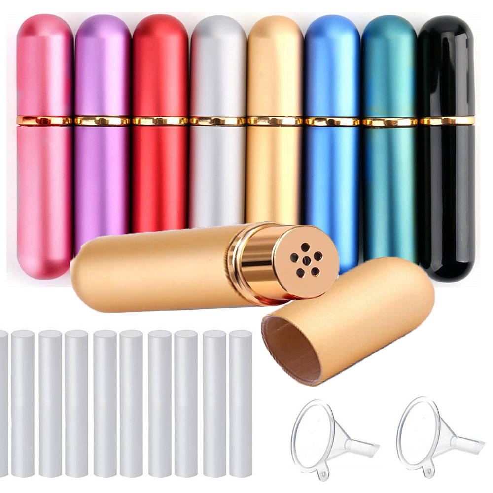 Best of 10pcs / lot 5ml Colored Aluminum Nasal Inhaler With High Quality White Cotton Wicks Aromatherapy Metal Inhaler For Essential Oils Reviews & Tips