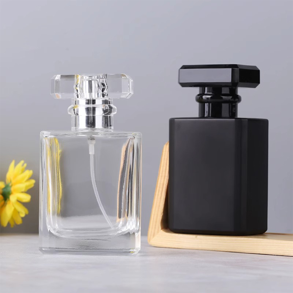 Best of 30ml 50ml Glass Perfume Bottle Transparent Black Mist Spray Bottle Empty Perfume Vial Cosmetic Container For Travel Reviews & Tips