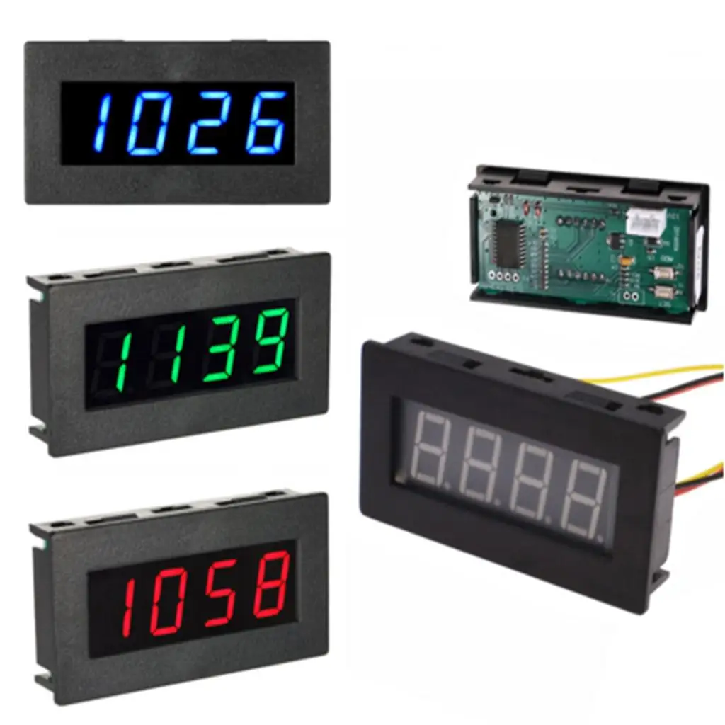 Digital Tachometer Thermometer Engine Speed Indicator LED Display For Engines