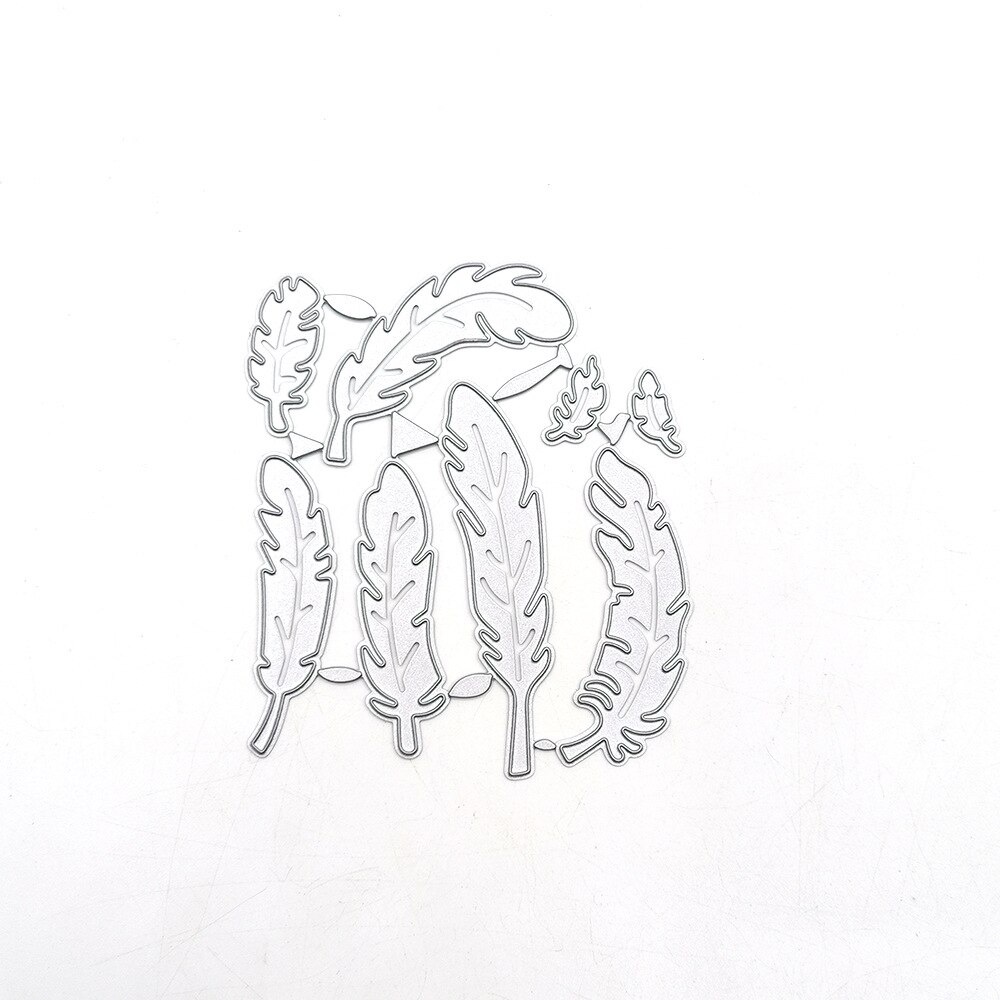 Description Picture 5 of itemScrapbooking DIY Metal Cutting Dies Feather  Carbon Steel Embossing Pattern Plate Cutting Die