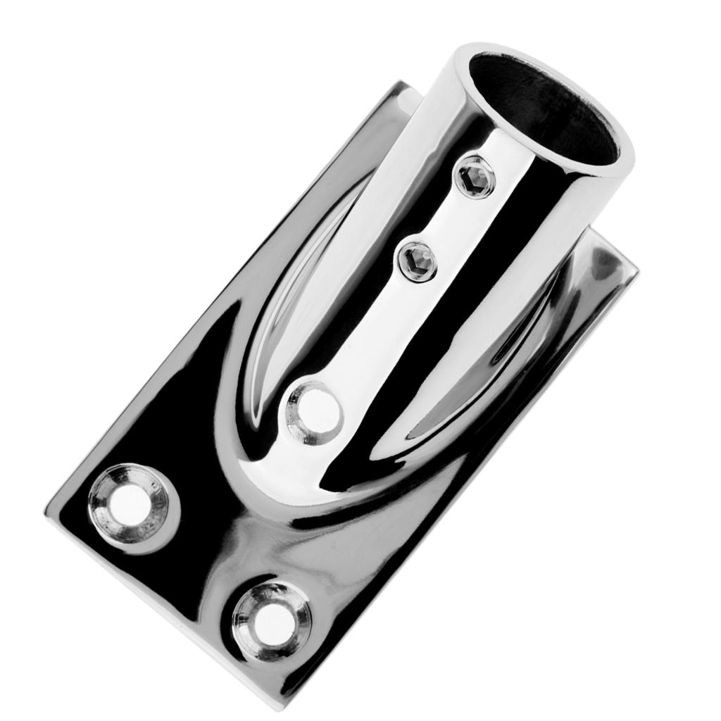 Boat Hand Rail Fitting 30 Degree Marine Grade 316 Stainless Steel Rectangular Base