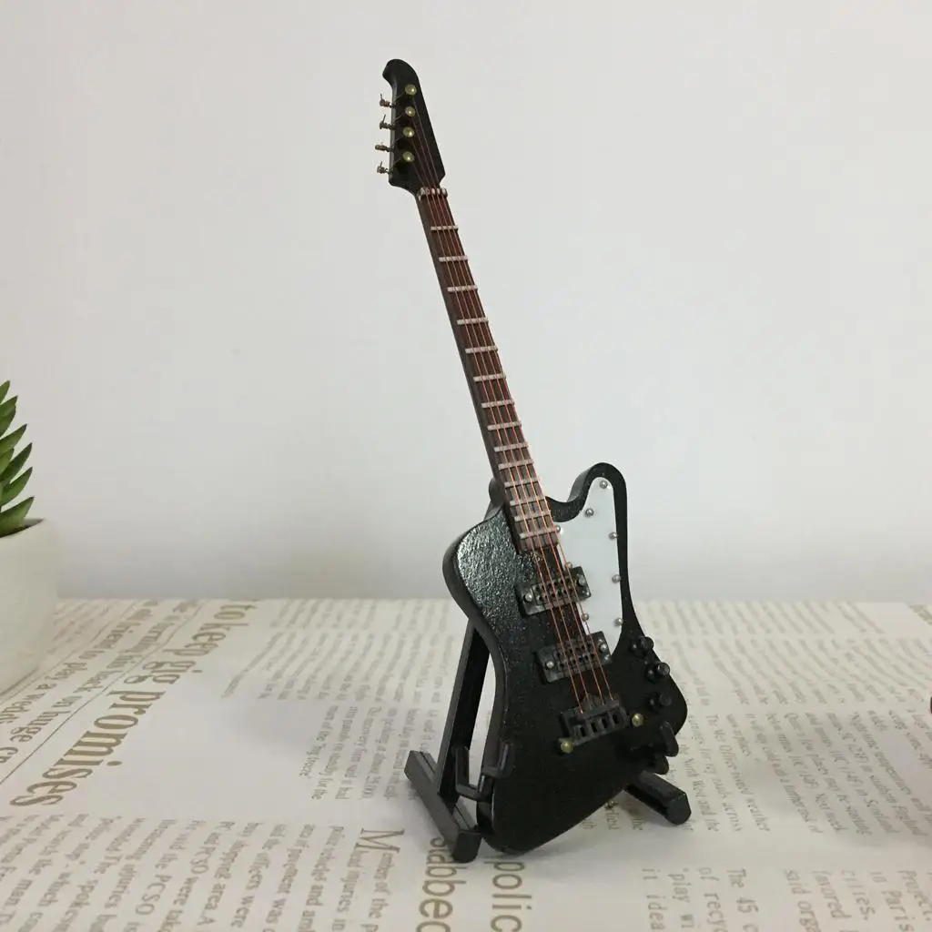 1/6 Miniature Wooden Electric Guitar Model W/  Christmas Gift #3
