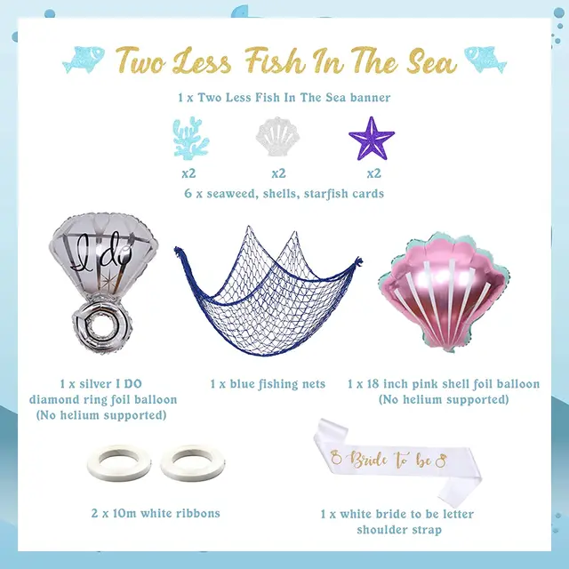 Two Less Fish In The Sea Decorations Nautical Sea Themed Bridal