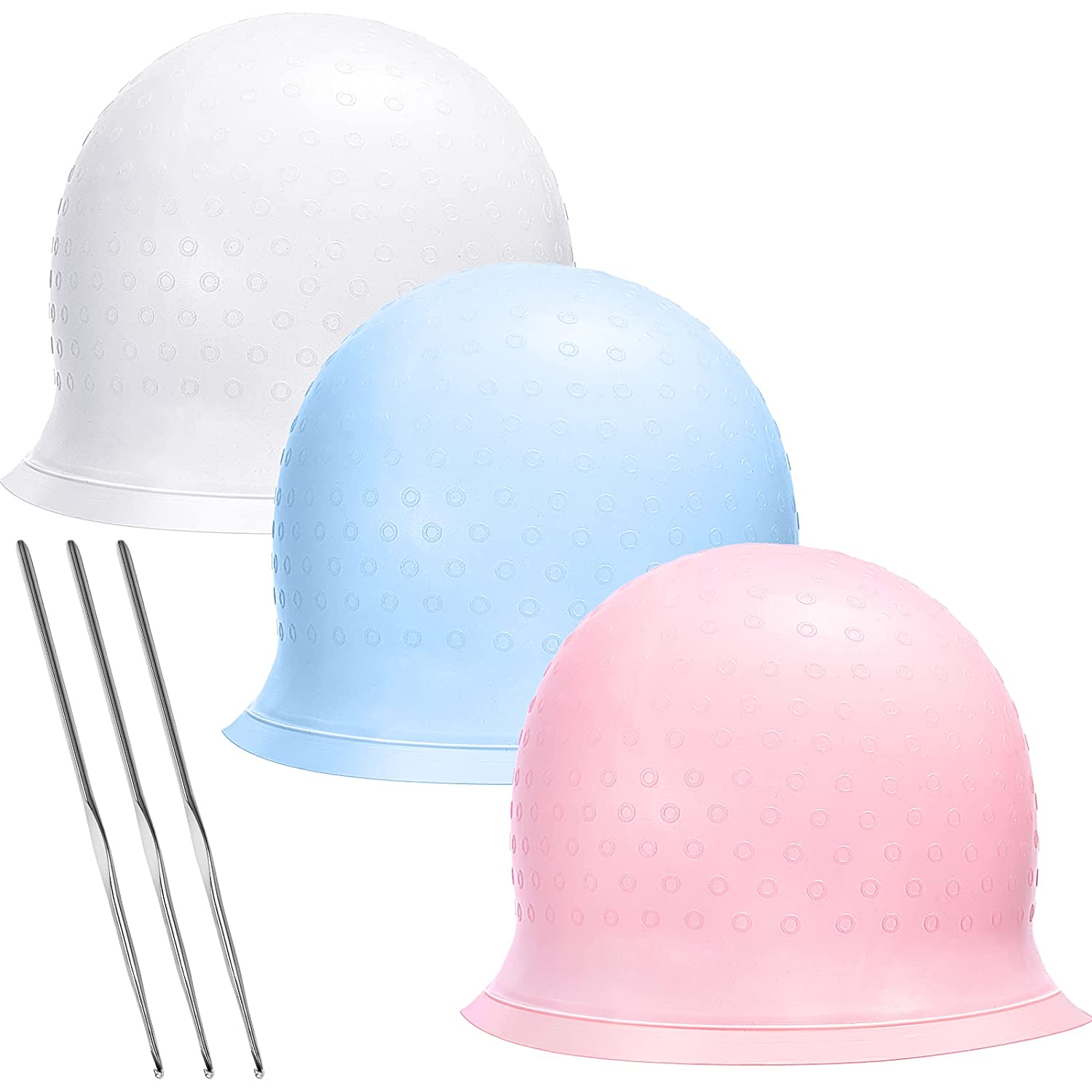 Best of Hair Coloring Highlighting Cap Reusable Silicone Highlight Cap Pull Through Caps For Hair Dying Frosting Cap With Hook Reviews & Tips