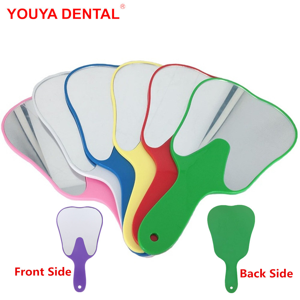 Best of PVC Unbreakable Hand Mirror With Handle Tooth Shape Mirrors Dental Mouth Examination Makeup Mirror Dentistry Accessories Gift Reviews & Tips