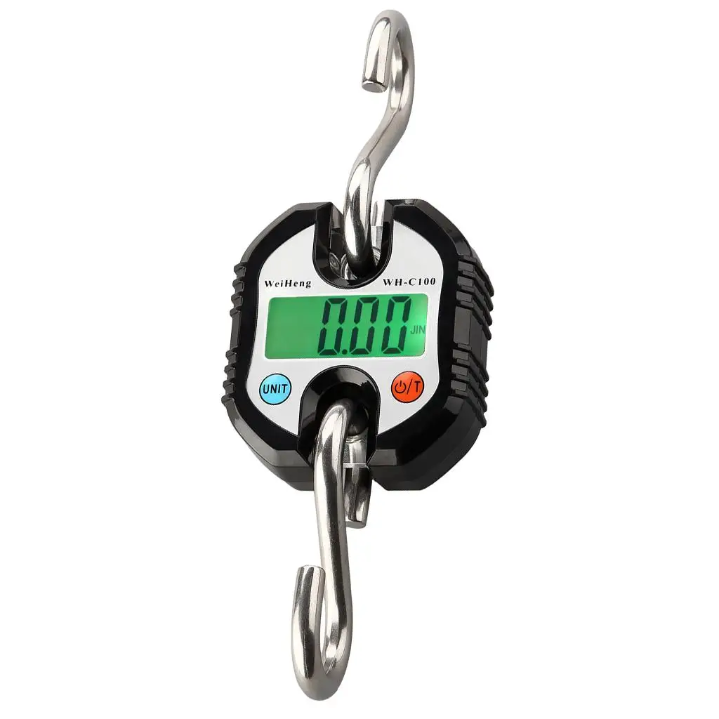 Mini Digital Hanging Scale Industrial Crane Scale Home Kitchen Scale Heavy Duty Weighing Scales (150kg, 300lb)