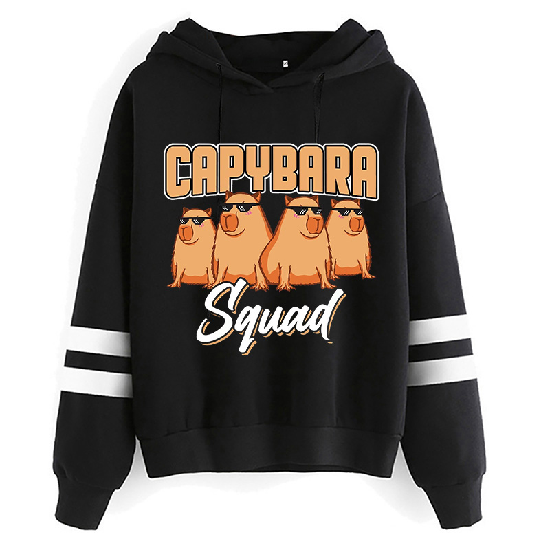 camisolas unisex inverno quente hoodies capibara harajuku