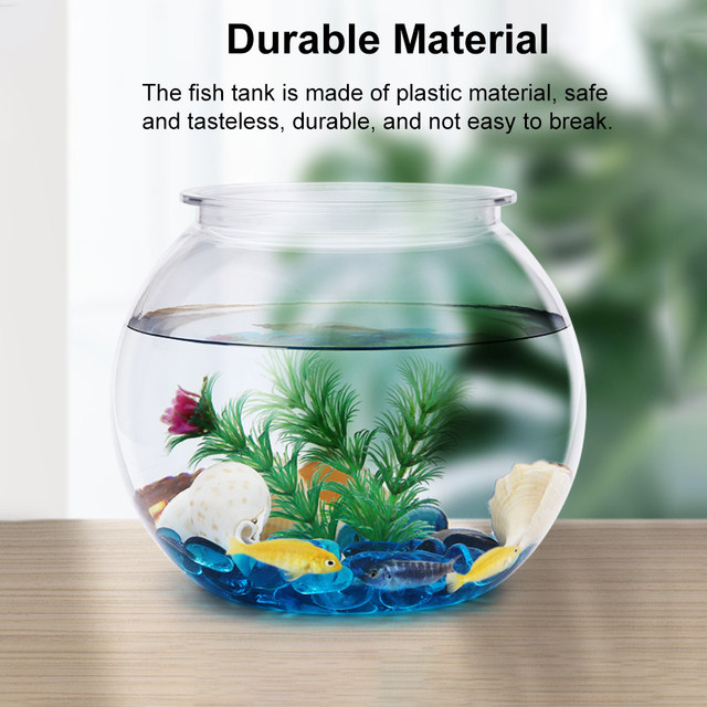 Plastic Fish Bowls Round Aquarium Clear Fish Keeper Fishbowl One-piece  Construction Shatterproof Starter Kit 3 Sizes - AliExpress