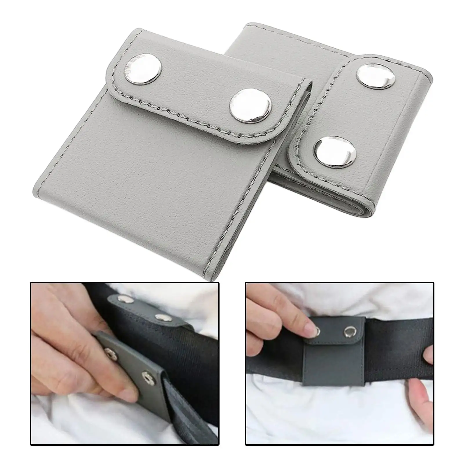 2 Pieces Auto Seatbelt Adjuster Shoulder Protector Snap Button Type Safety Covers Interior Positioner Locking Clip Kids Adults