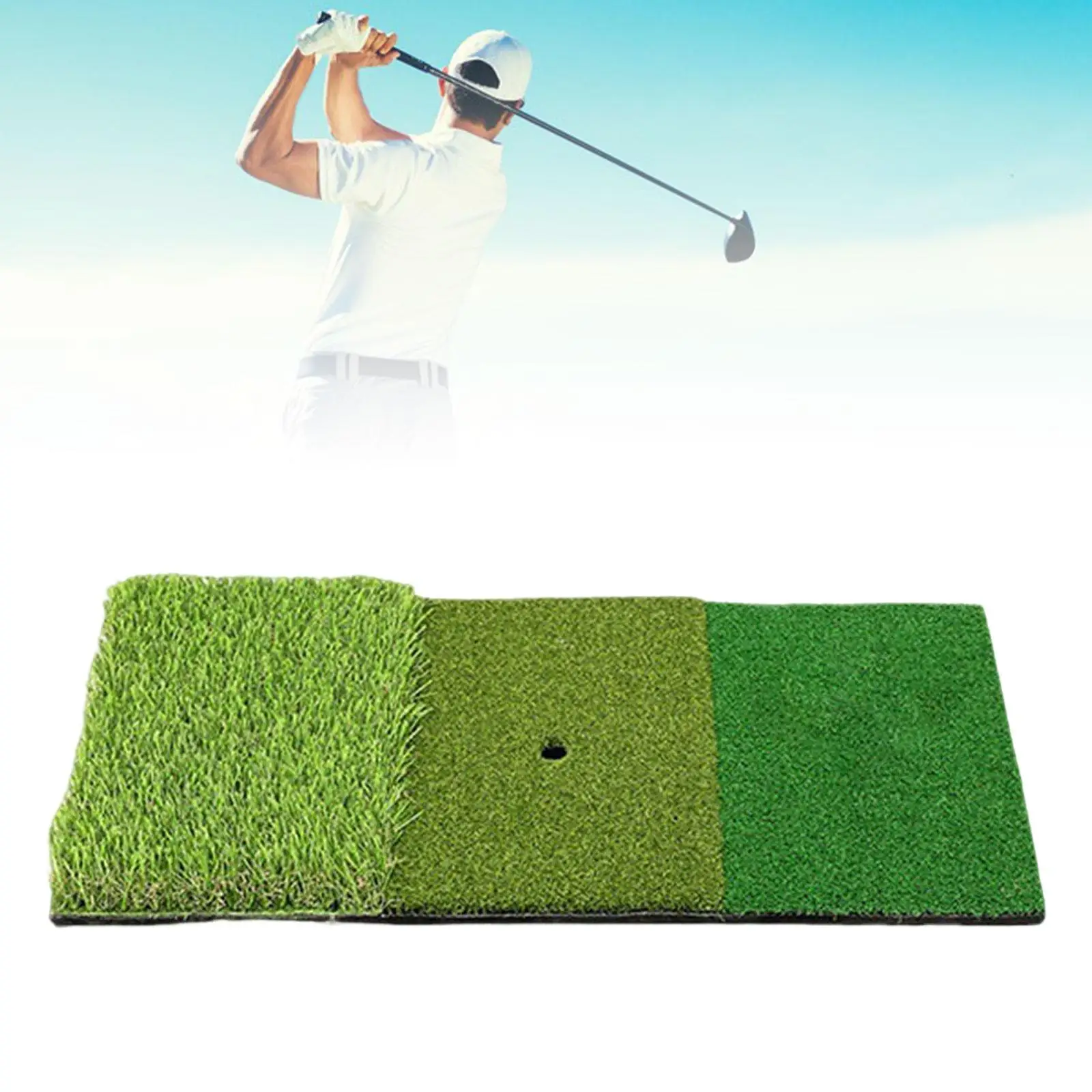 Golf Hitting Mat Grass Mat Swing Trainer for Outdoor Indoor Equipment Gifts