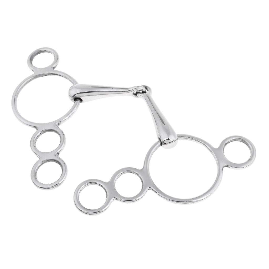 Perfeclan Stainless Steel Gag Bit Horse Tack Equestrian Accessories