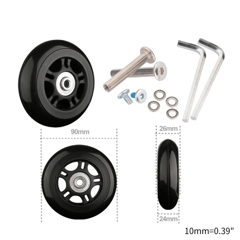 1 pc Universal Koffer Rad wagen Reise flexible Stumm schaltung Gepäck Koffer Schwenk rad Ersatz Reparatur zubehör – Detail 8