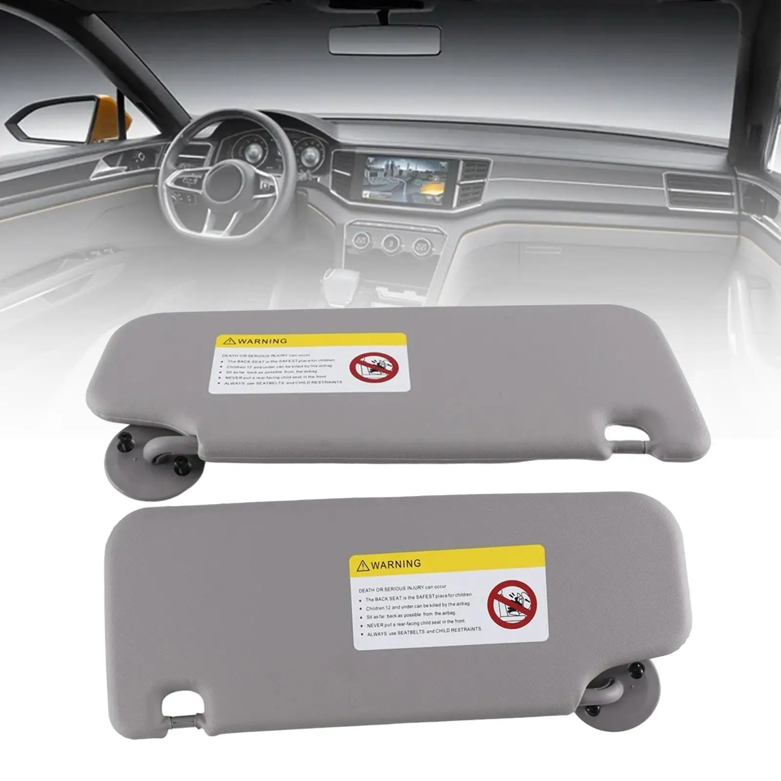 2x Windshield Sun Visor P95327509 P95327507 Left Right Side Automotive Parts Repair Assembly for Chevy Sonic Aveo 2012-2016