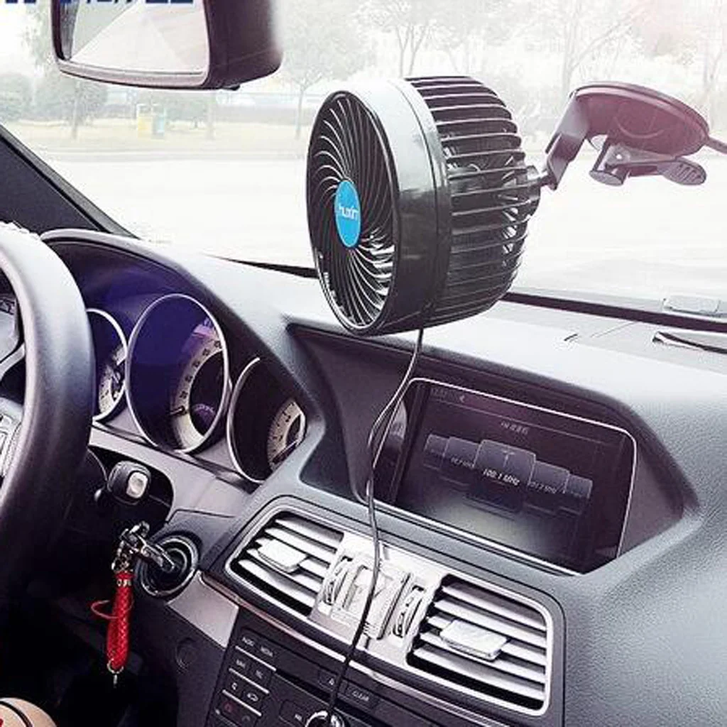 6`` 24V Car   Windshield Electric Fan Cooling System Strong Wind