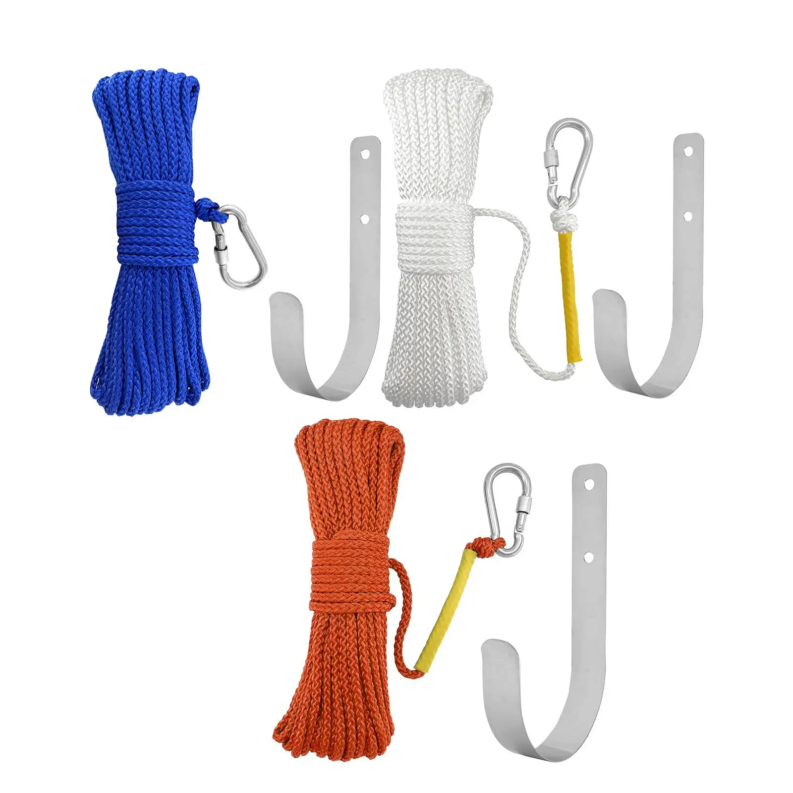 Fishing Nylon Rope Set with Spring Hook Durable for  Fishing
