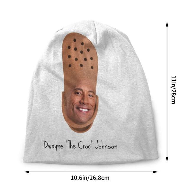 Hip Hop Inverno Quente Homens Mulheres Tricô Chapéu Adulto Unisex  Sobrancelha Meme Dwayne The Rock Johnson Skullies Gorros Caps Bonnet Chapéus