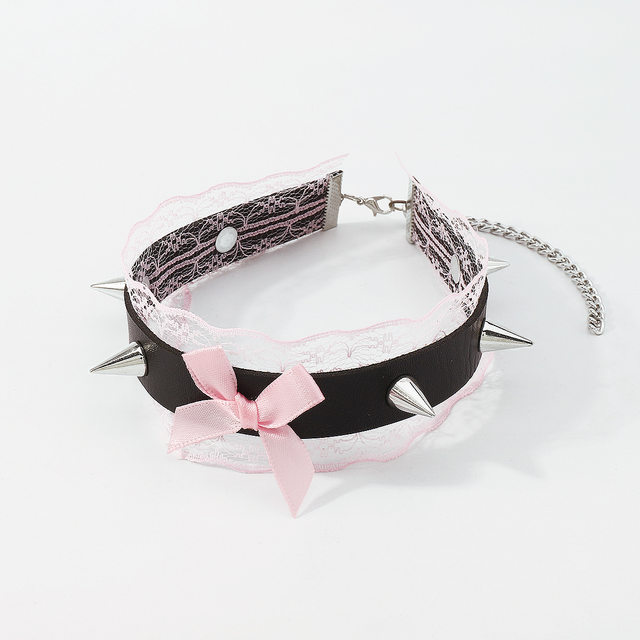 Choker Necklace Women Lace | Y2k Pink Goth Necklace