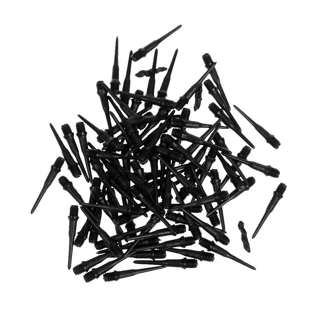 High-quality 27mm Dart Soft Tips Points Accessories Black - Set of 100