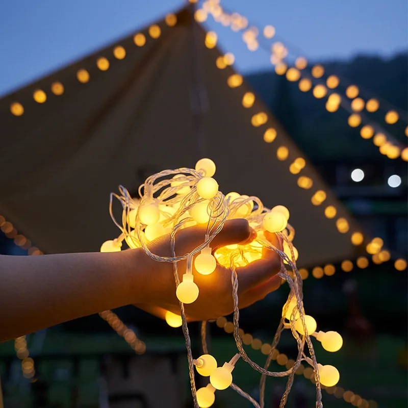 Impermeável Outdoor Garden Lamp Natal Holiday Wedding Party Fairy Lights Decoração