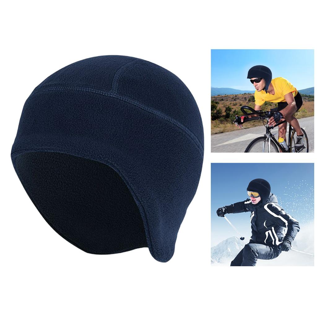 Skull Caps Helmet Liner Polar Fleece Beanie Hats for Running Outdoor Sports Fishing Unisex