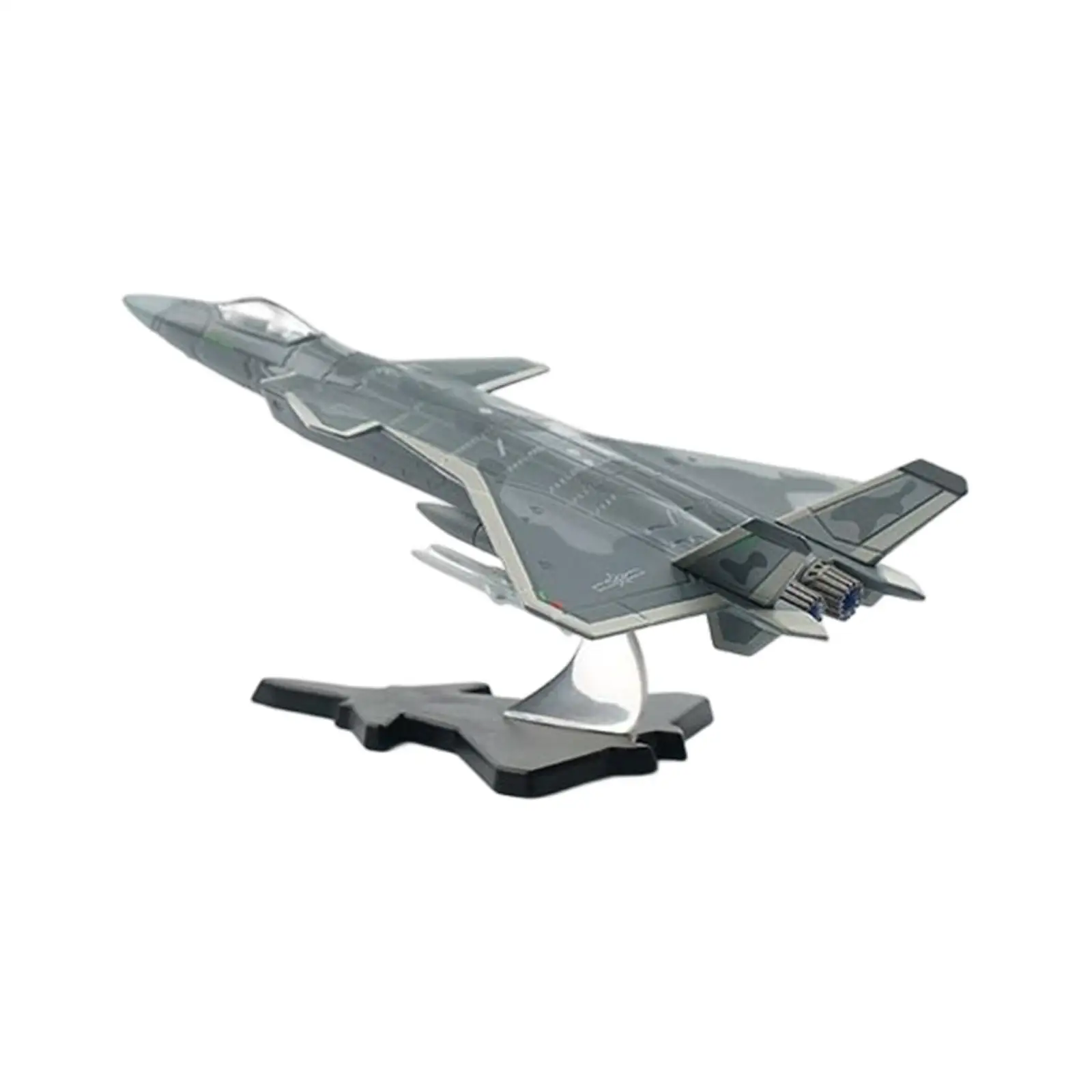 Alloy Plane Model J20 Diecast Plane Collectables Ornaments Fighter Model for Shelf Bedroom Home Holiday Gifts Collection