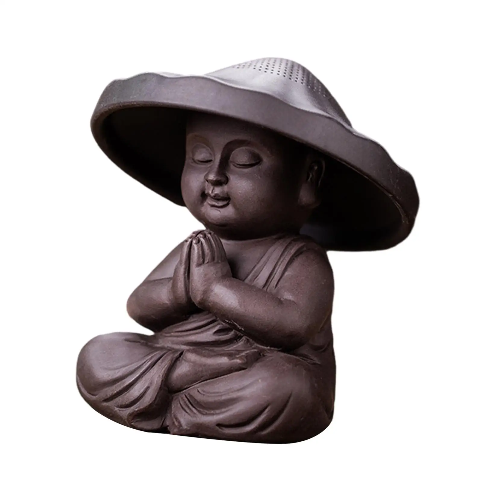 Buddha Statue Handcrafted Sculpture Tea Pet Ornament for Tabletop Hotel Home