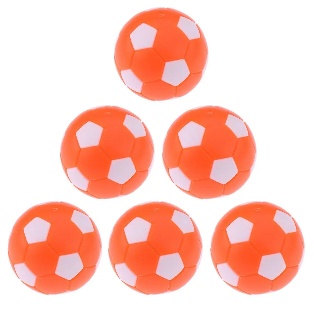 6 Pieces Foosball Table Football Round Indoor Games Plastic Soccer Balls for Foosball Machine Fussball Sport Gifts 36mm