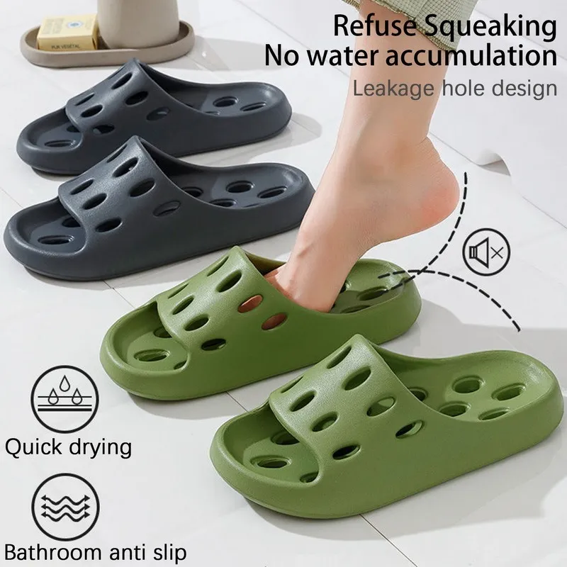 Title 12, Summer Men Shower Slippers Slides Bathroom Leak...